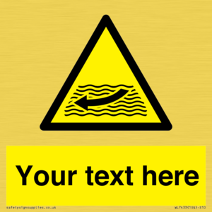 Custom Warning strong river flows